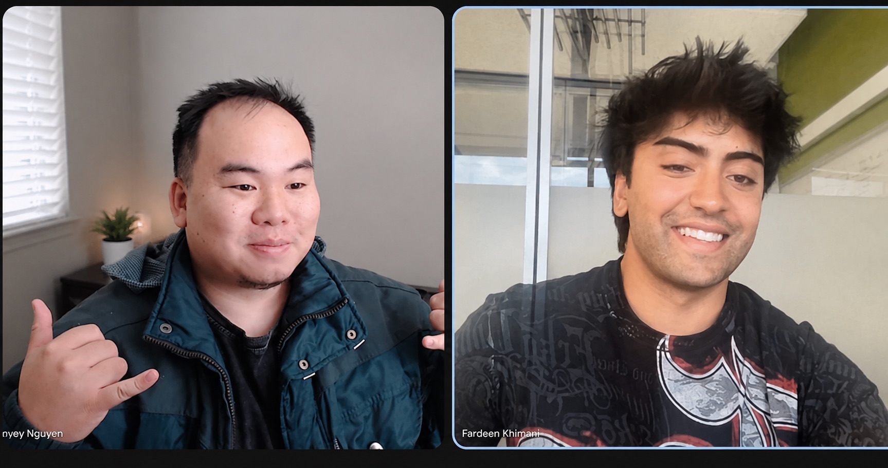 Jeff Nguyen and Fardeen Khimani on a Rounds interview